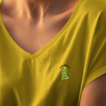 T-shirt dames V-hals - Pickle me fancy