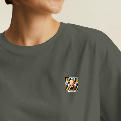 T-shirt dames ronde hals - Pigcasso