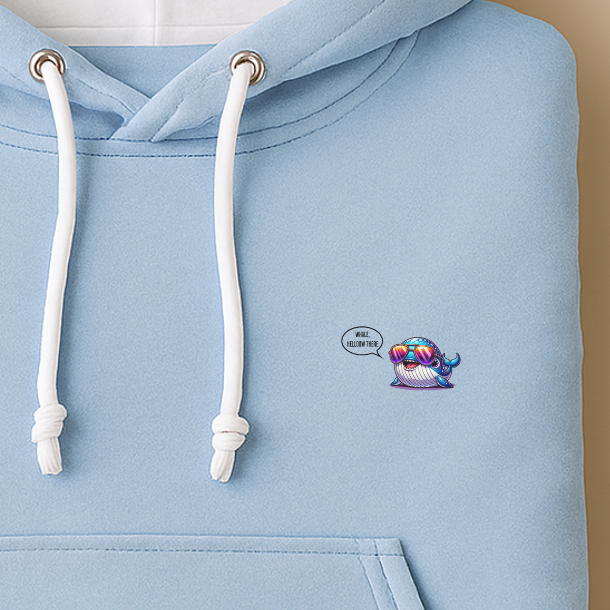 Hoodie unisex - Whale, hello there