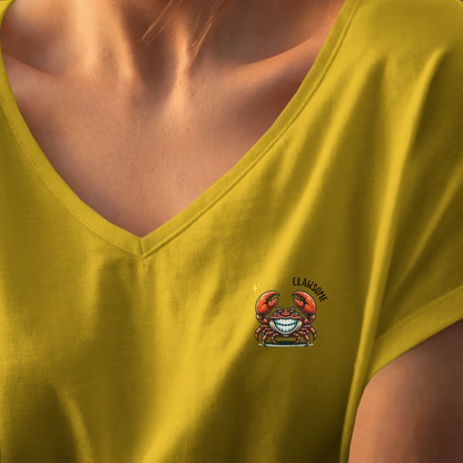 T-shirt dames V-hals - Clawsome stoer