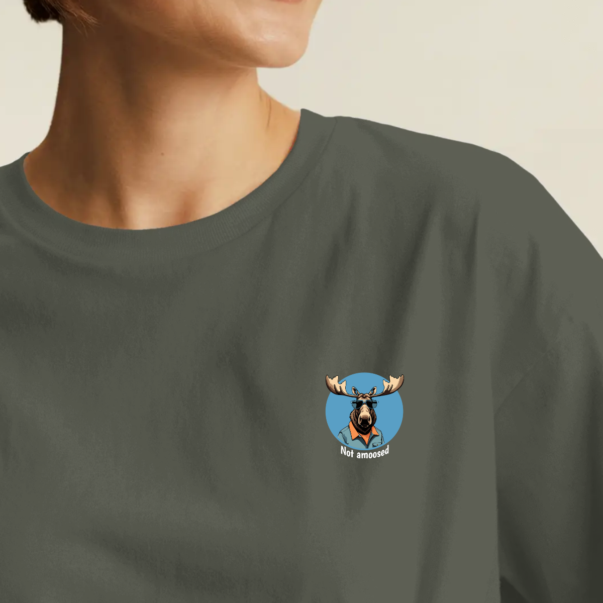 T-shirt dames ronde hals - Not amoosed