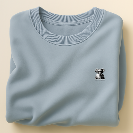 Sweater met grote print op achterkant / That's irrelephant