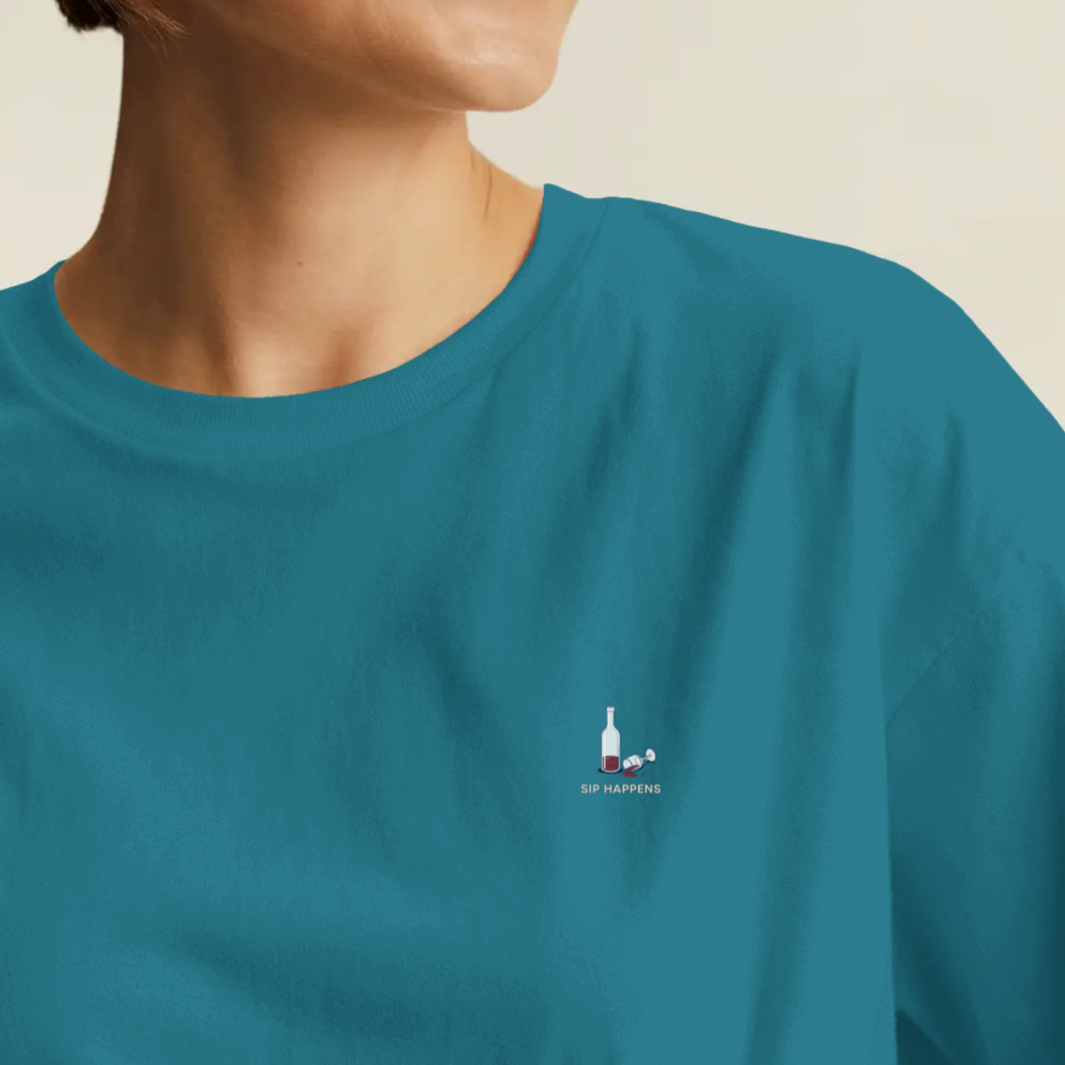 T-shirt dames ronde hals - Sip happens
