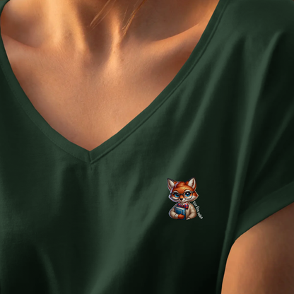 T-shirt dames V-hals - For fox sake