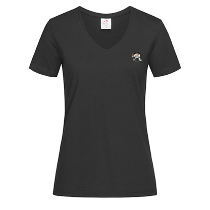 T-shirt dames V-hals met print / This is how I roll