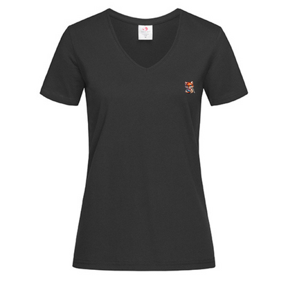T-shirt dames V-hals met print / For fox sake