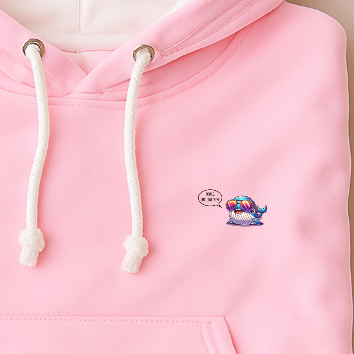 Hoodie unisex - Whale, hello there