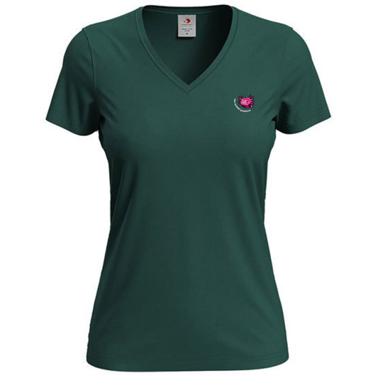 T-shirt dames V-hals met print / You axolotl questions