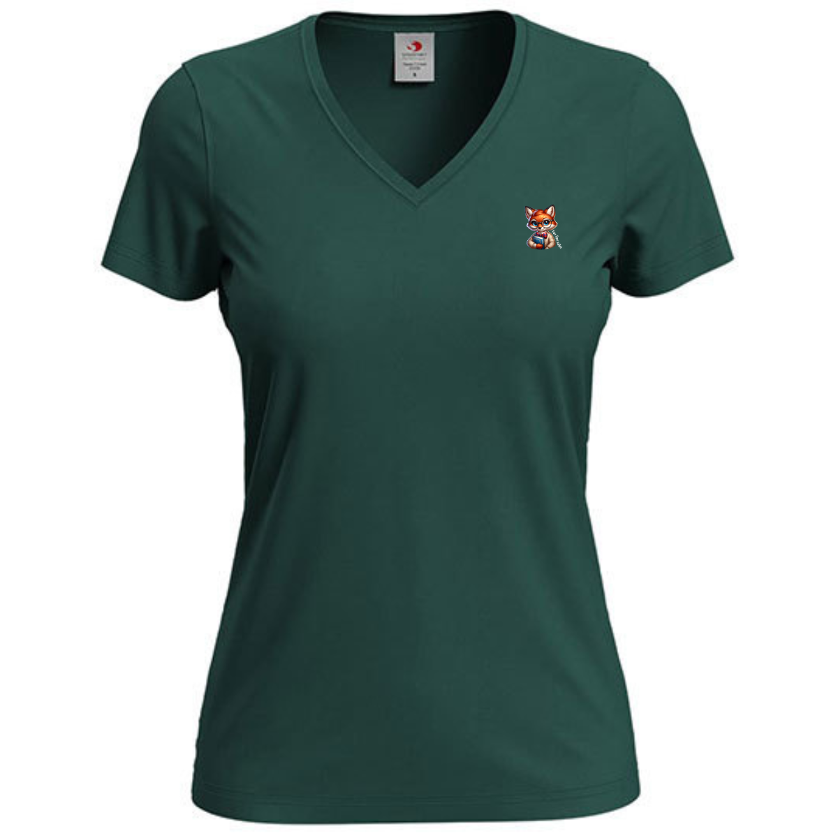 T-shirt dames V-hals met print / For fox sake
