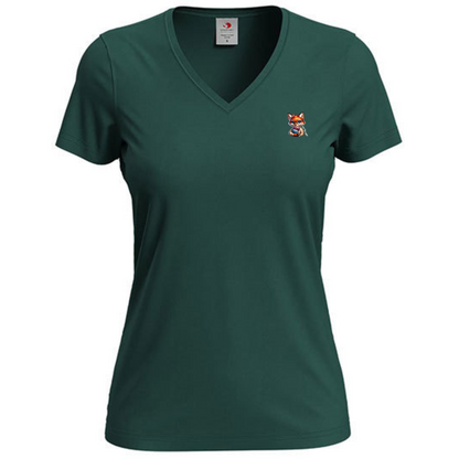 T-shirt dames V-hals met print / For fox sake