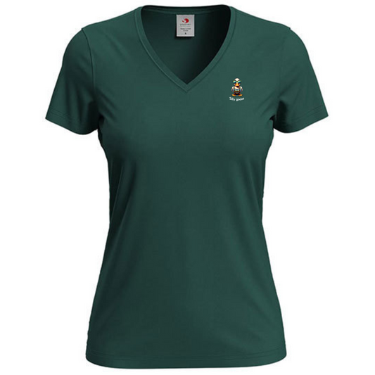 T-shirt dames V-hals met print / Silly goose