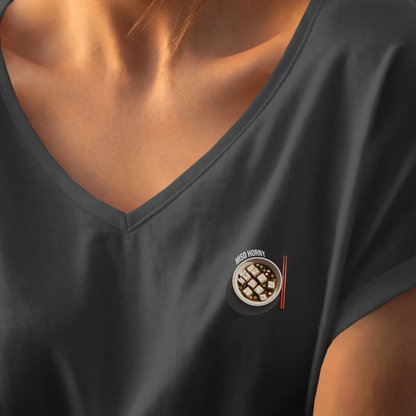 T-shirt dames V-hals - Miso horny