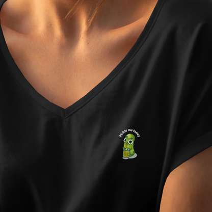 T-shirt dames V-hals - Pickle me fancy