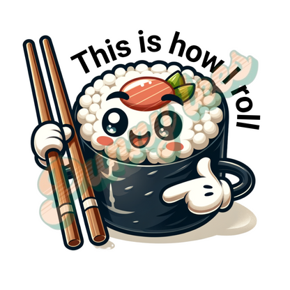 T-shirt dames V-hals met print / This is how I roll