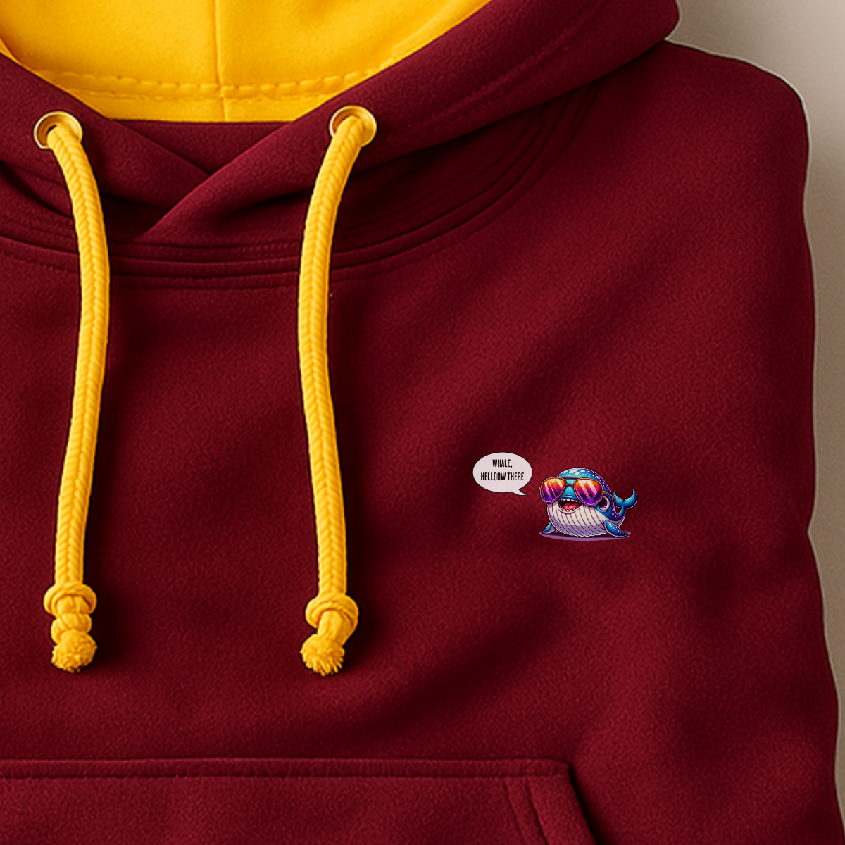Hoodie unisex - Whale, hello there