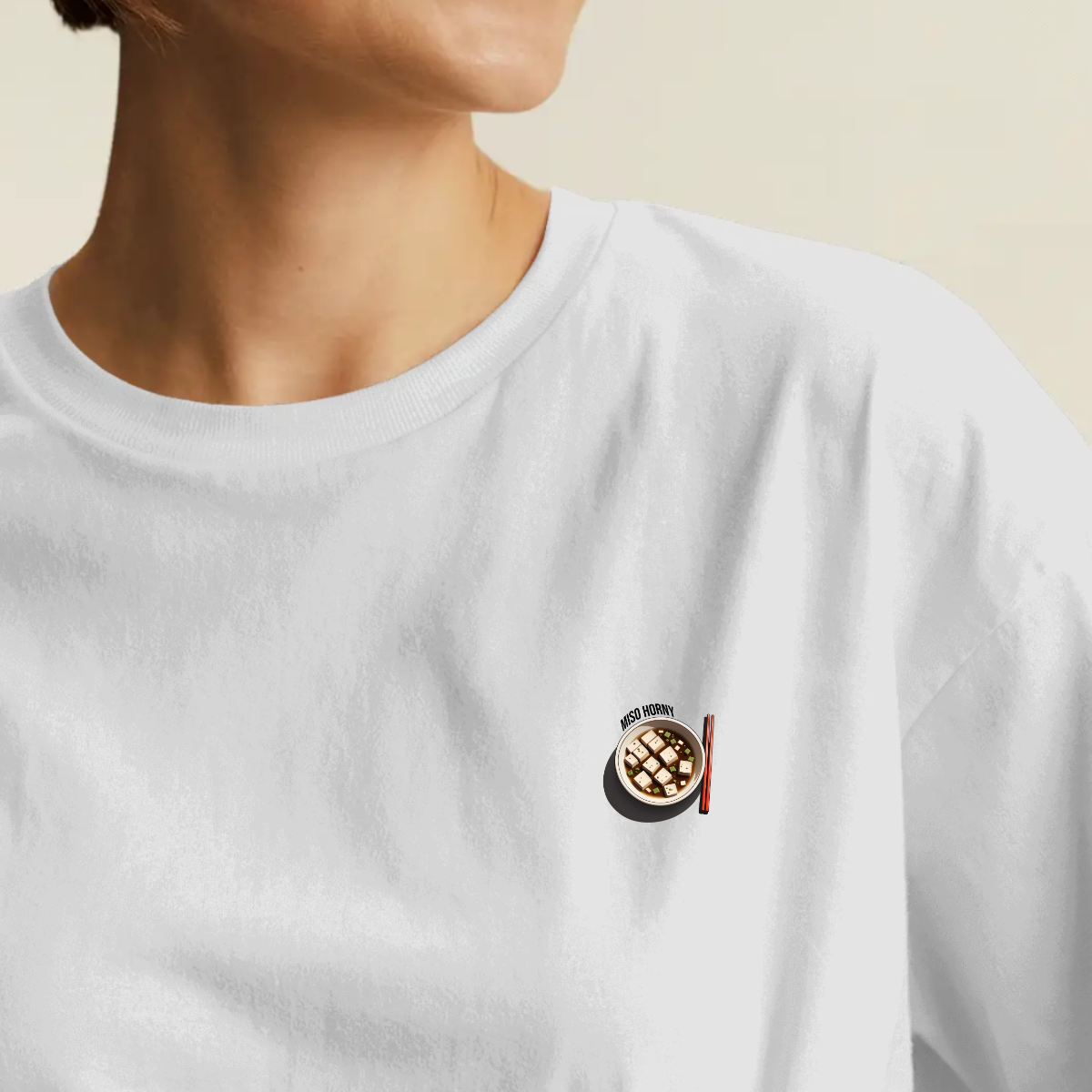 T-shirt dames ronde hals - Miso horny