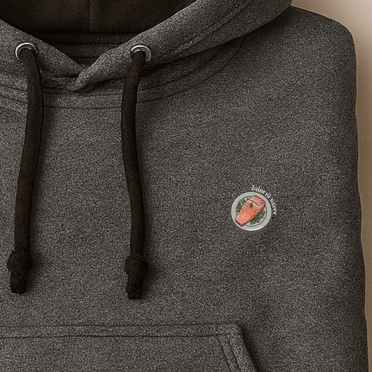 Hoodie unisex - Zalm ni worre