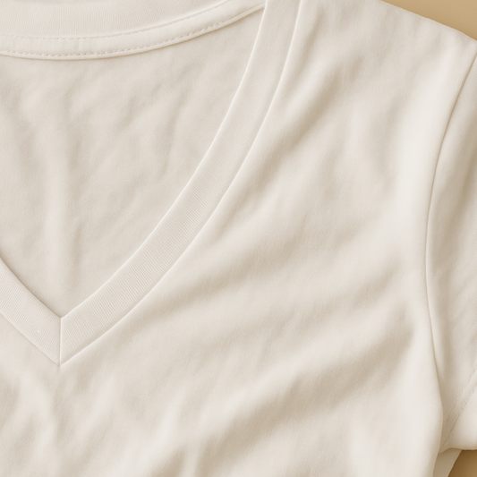 T-shirt V-hals met print / Gepersonaliseerd design