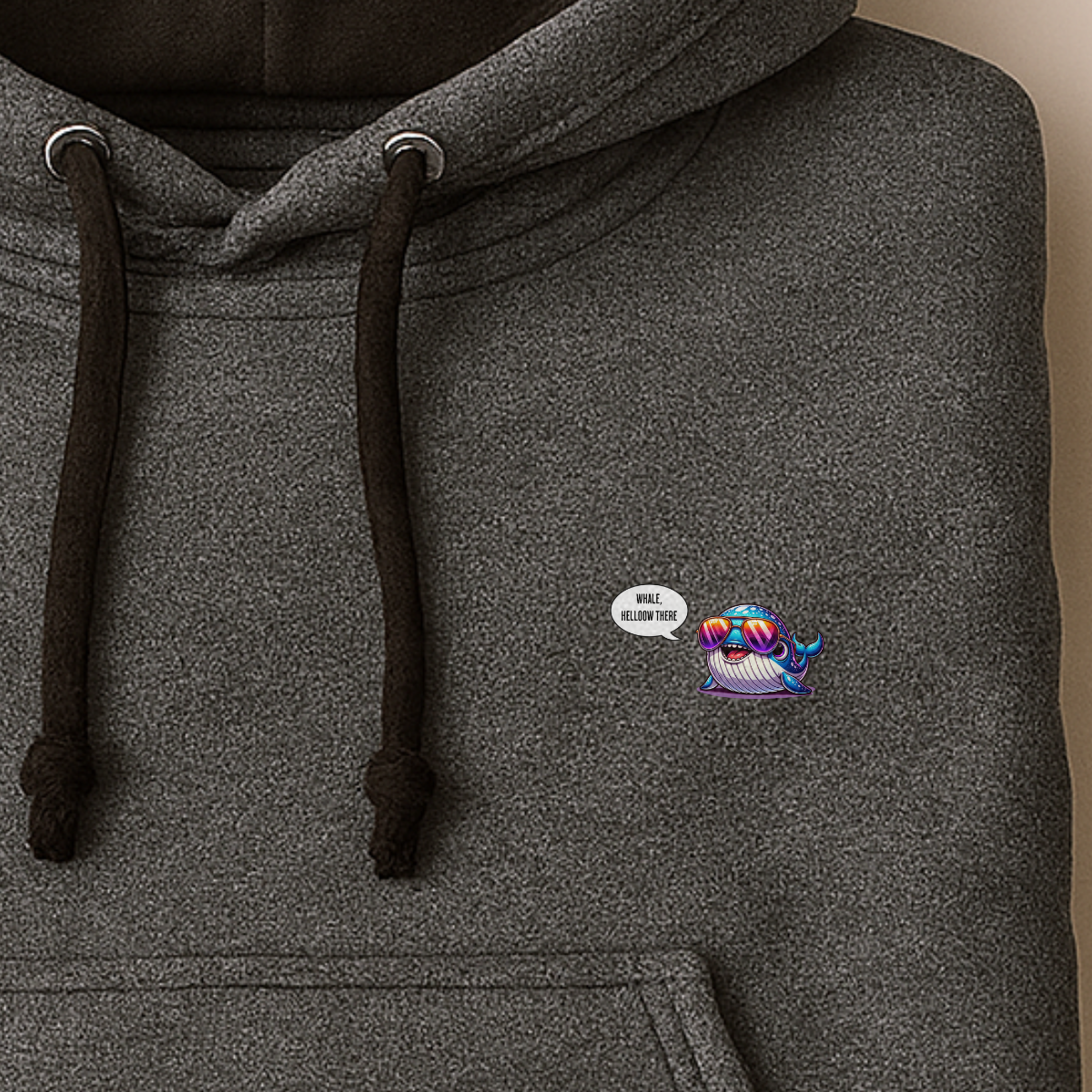 Hoodie unisex - Whale, hello there