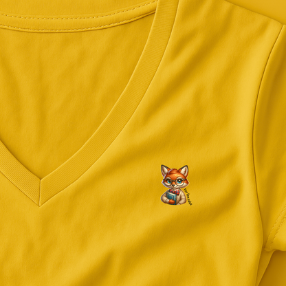 T-shirt dames V-hals met print / For fox sake