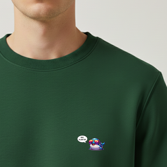 Sweater heren met print / Whale, helloow there