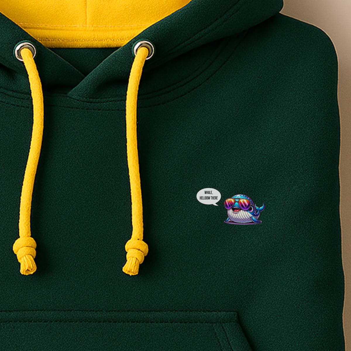 Hoodie unisex - Whale, hello there