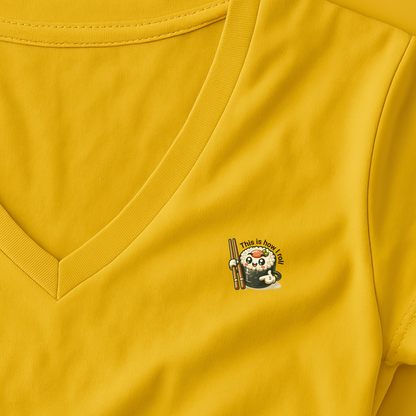 T-shirt dames V-hals met print / This is how I roll