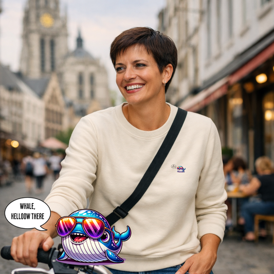Sweater dames - Whale, helloow there