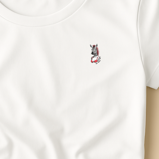 T-shirt ronde hals met print dames / Ze-bra