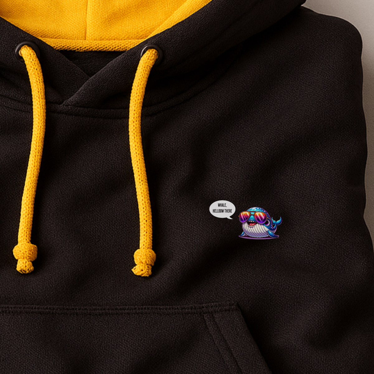 Hoodie unisex - Whale, hello there