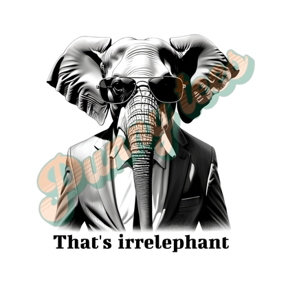 T-shirt heren ronde hals met print / Irrelephant