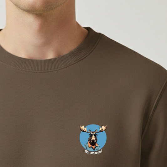 Sweater heren met print / Not amoosed