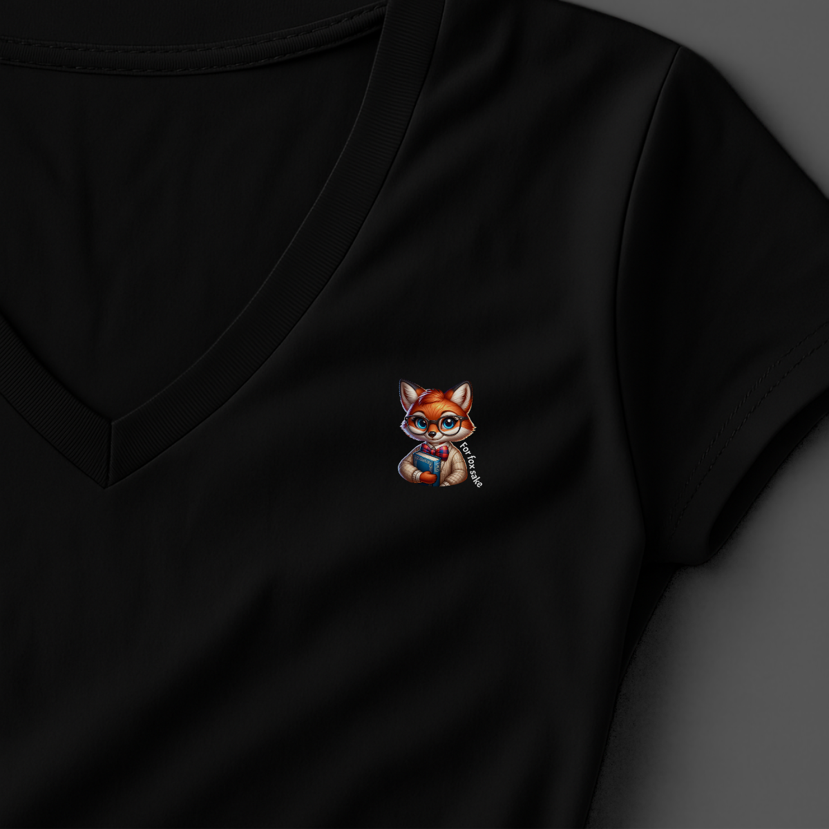 T-shirt dames V-hals met print / For fox sake