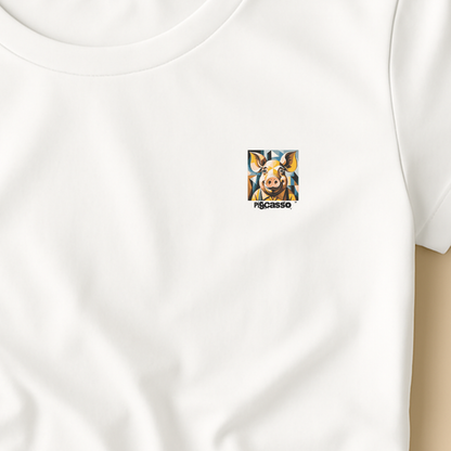 T-shirt dames ronde hals - Pigcasso