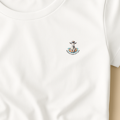T-shirt dames ronde hals - Whatever floats your goat