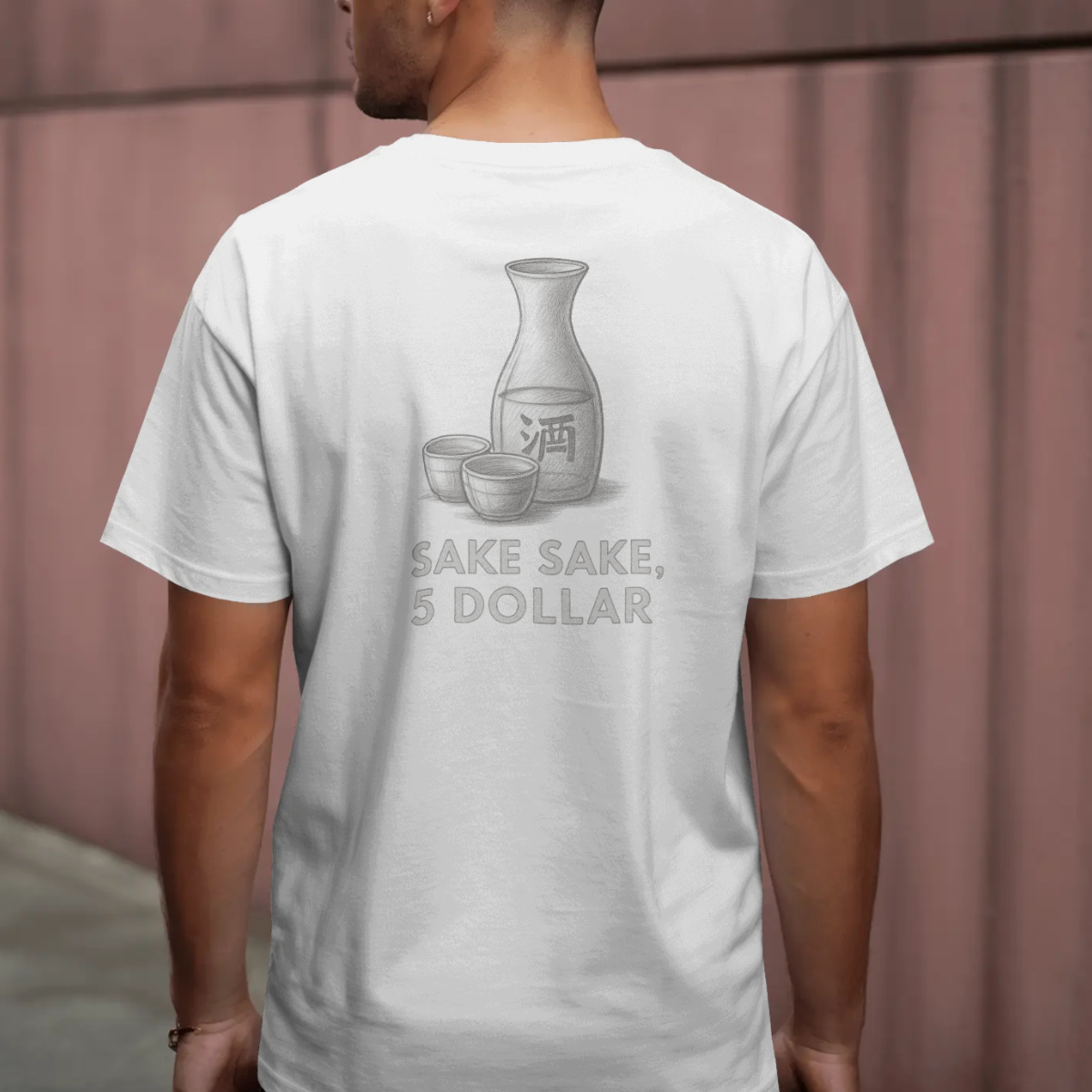 T-shirt heren - Sake sake, 5 dollar