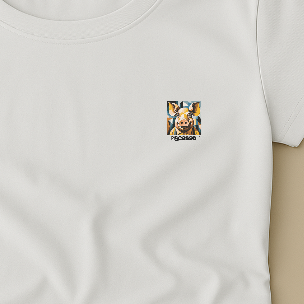 T-shirt dames ronde hals - Pigcasso