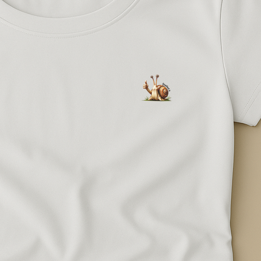 T-shirt ronde hals met print dames / Snailed it