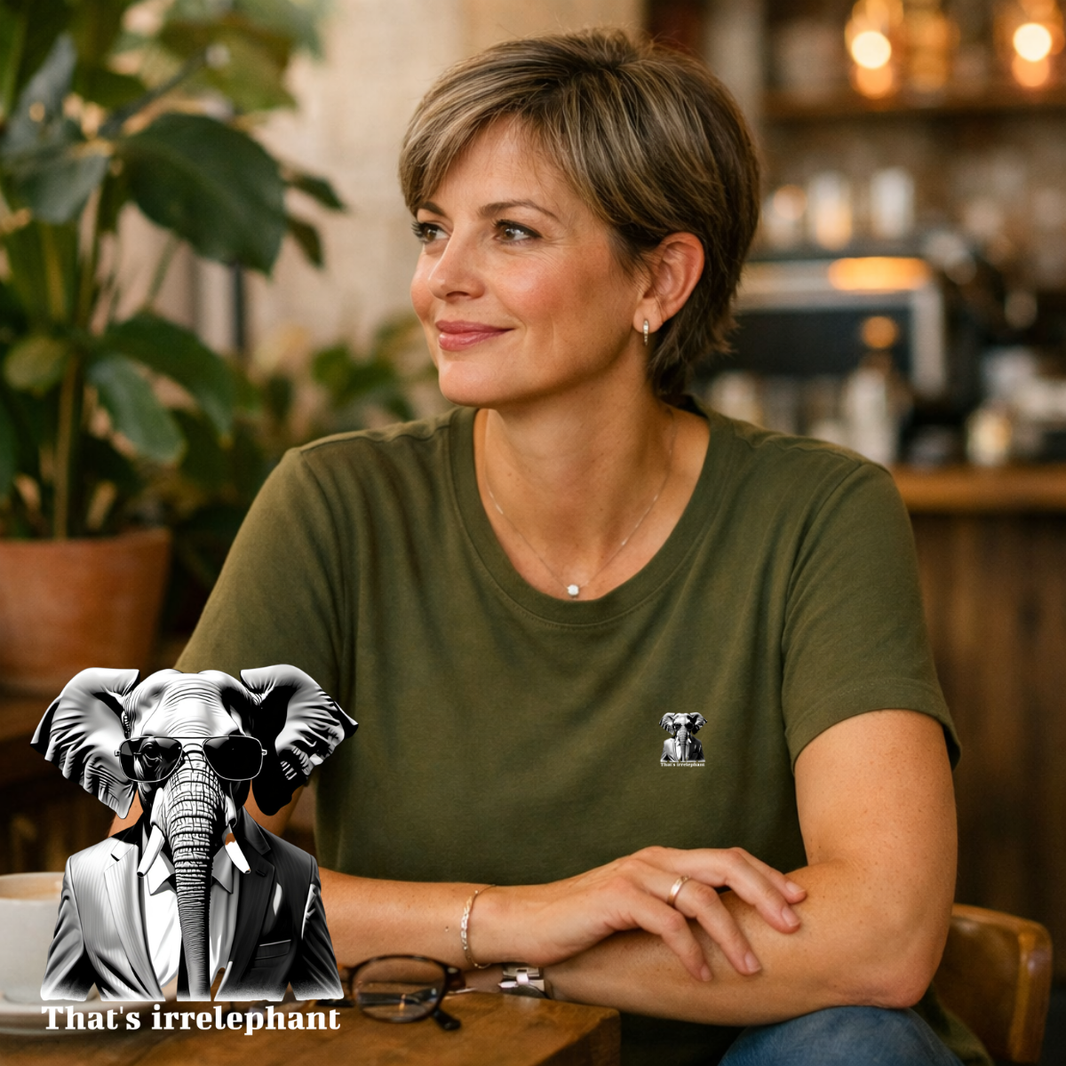 T-shirt dames ronde hals- That's irrelephant
