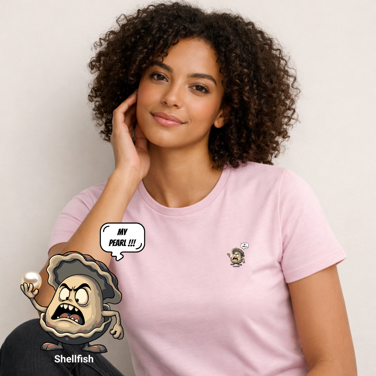 T-shirt dames ronde hals - Shellfish
