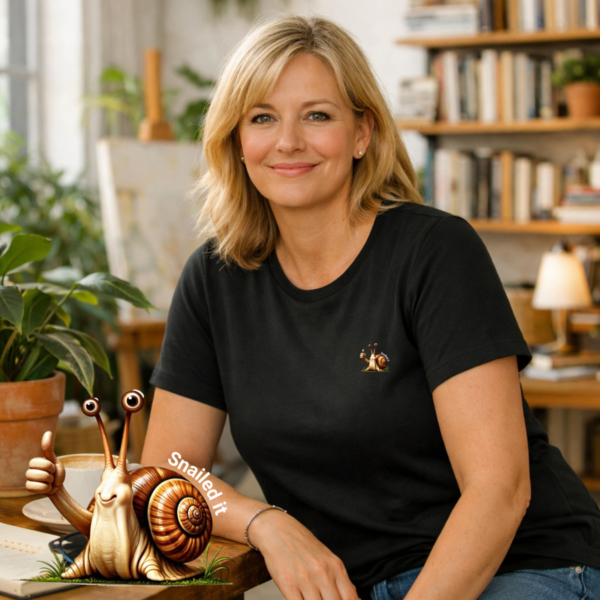 T-shirt dames ronde hals - Snailed it