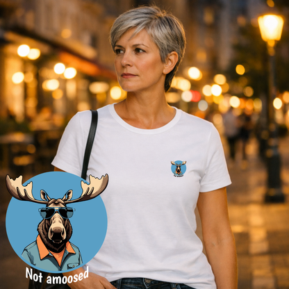 T-shirt dames ronde hals - Not amoosed