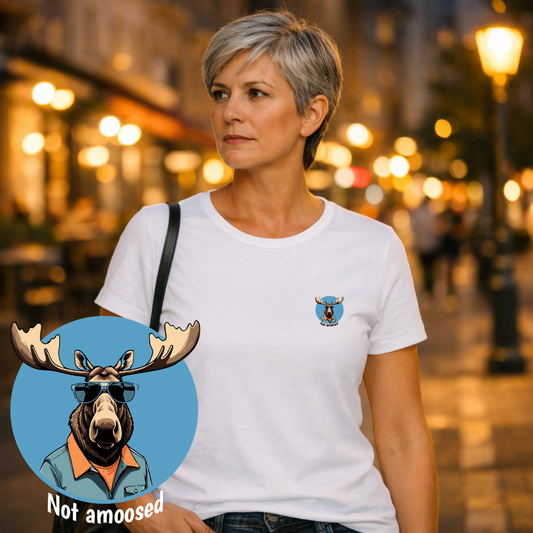 T-shirt dames ronde hals - Not amoosed