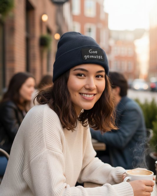 Muts met donkere print / Goed gemutst