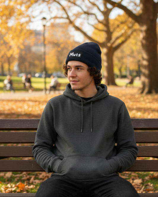 Muts met lichte print / Muts