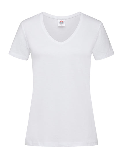 T-shirt dames V-hals - Gepersonaliseerd design