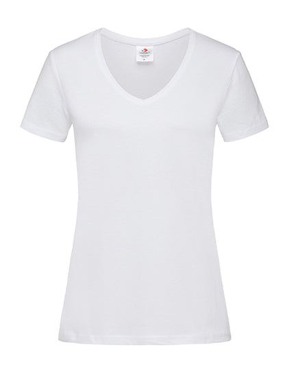 T-shirt dames V-hals - Gepersonaliseerd design