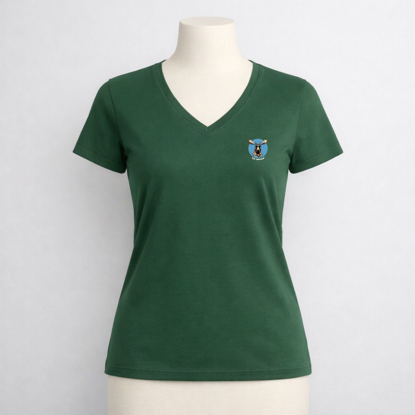 T-shirt dames V-hals - Not amoosed