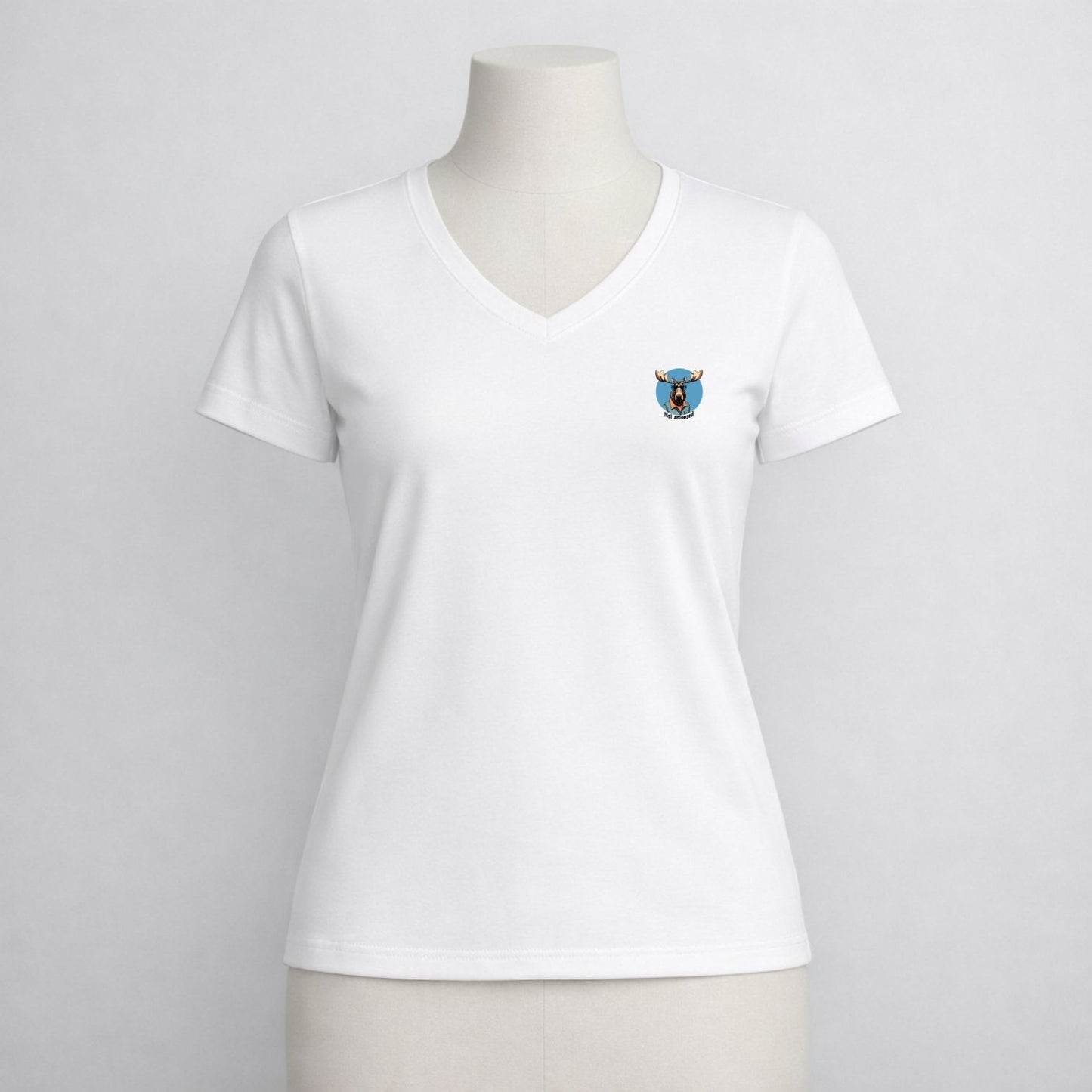 T-shirt dames V-hals - Not amoosed