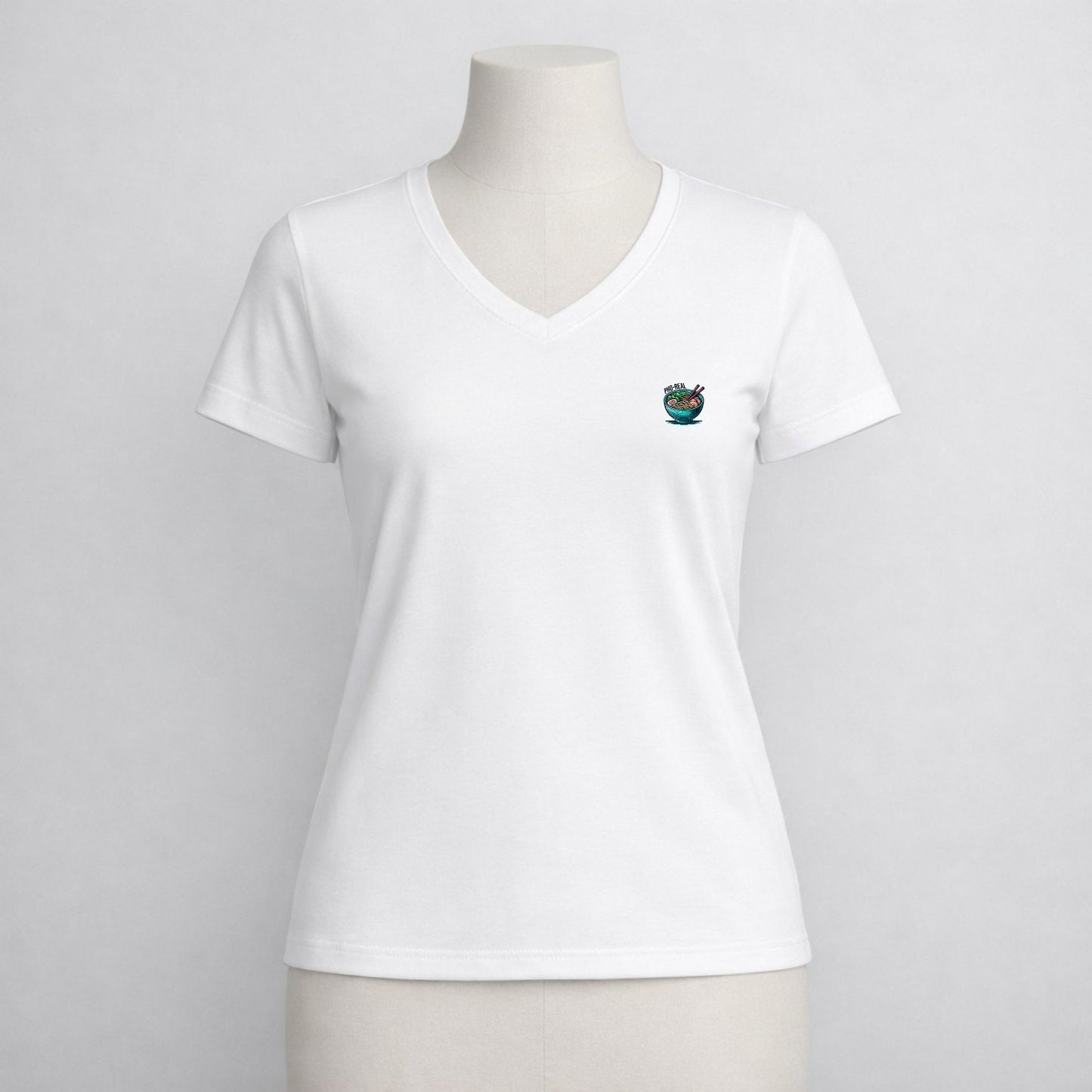 T-shirt dames V-hals - Pho real